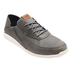 OluKai Kihi Men’s Sneaker Grey Charcoal Canvas Slip On Size 10
